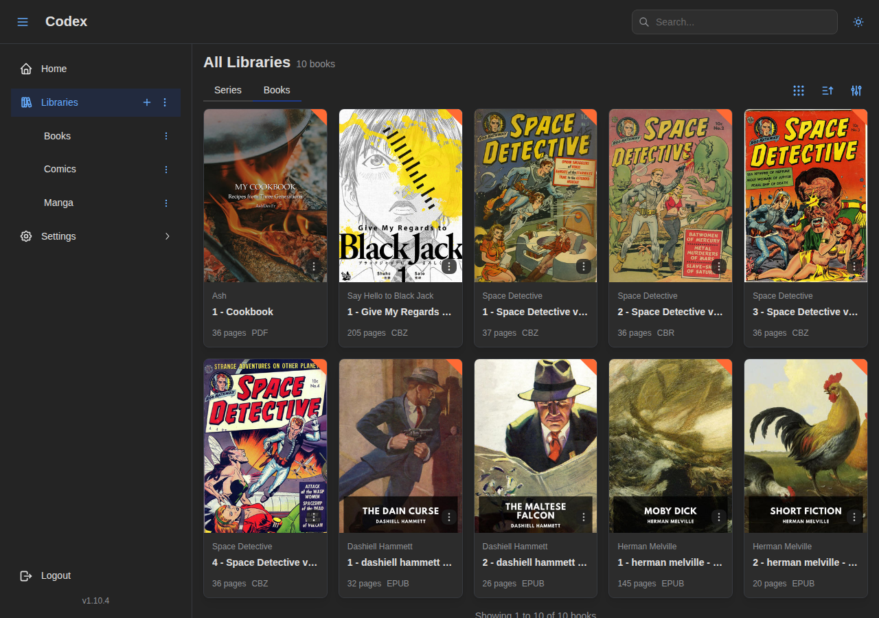 All Libraries - Books View